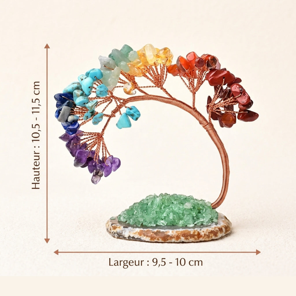 Arbre de vie 7 Charkras en pierres naturelles