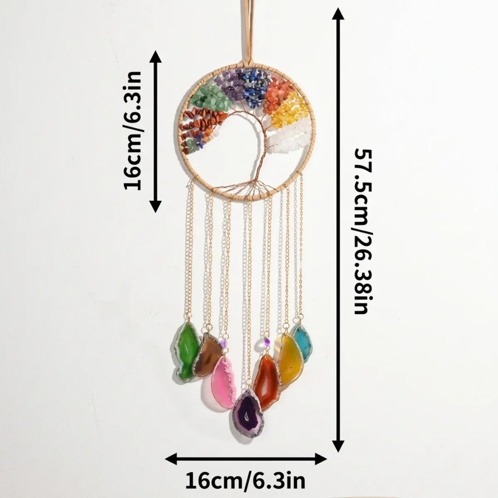 Attrape-soleil Arbre de Vie 7 Chakras en pierres