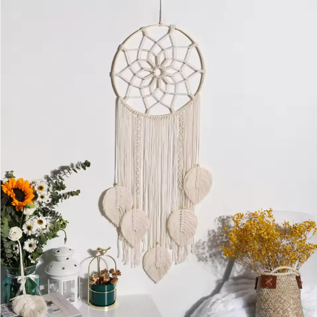 Attrape-rêves macramé fait mains - Nordique