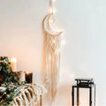 Attrape-rêves macramé lune lumineux - Moon