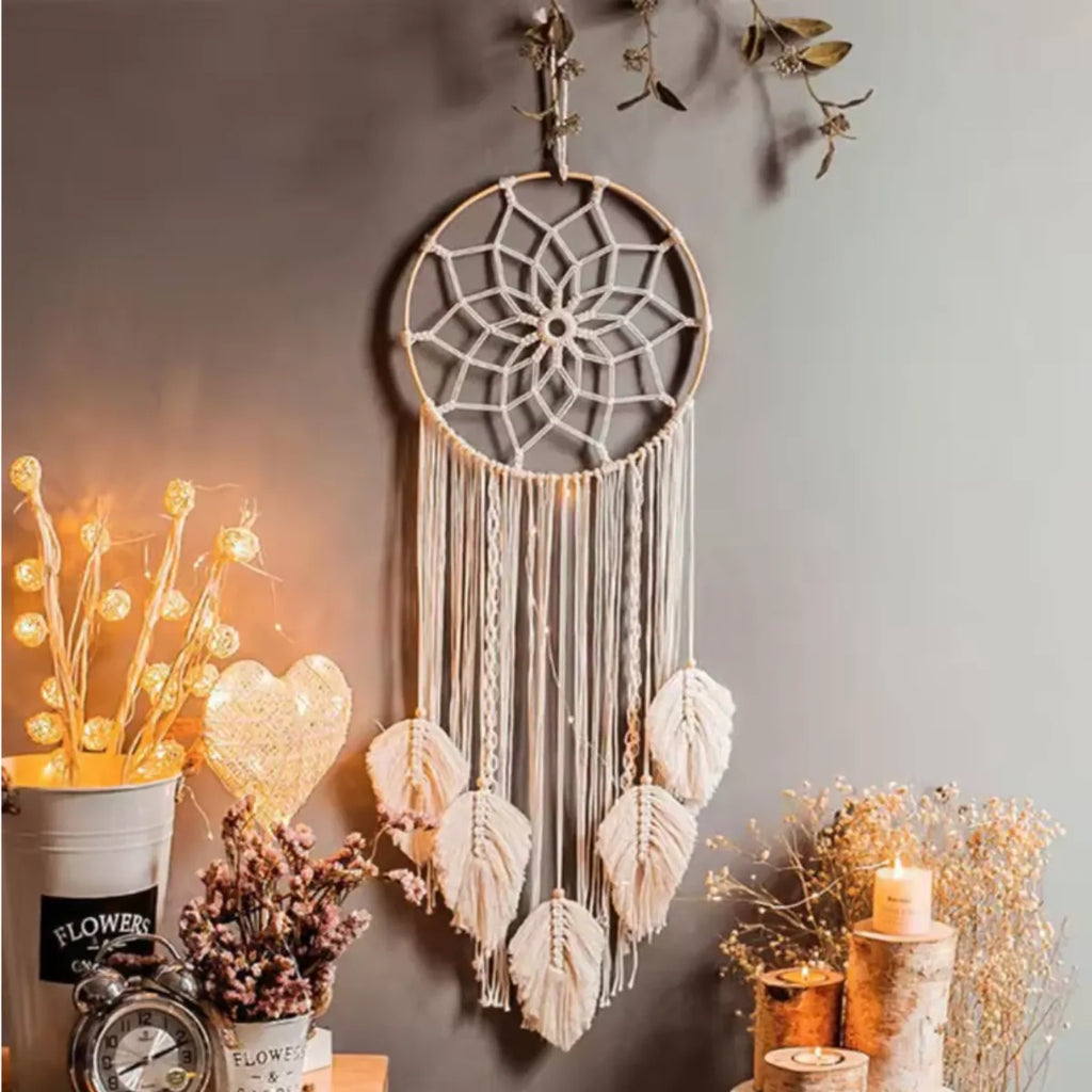 Attrape-rêves macramé fait mains - Nordique