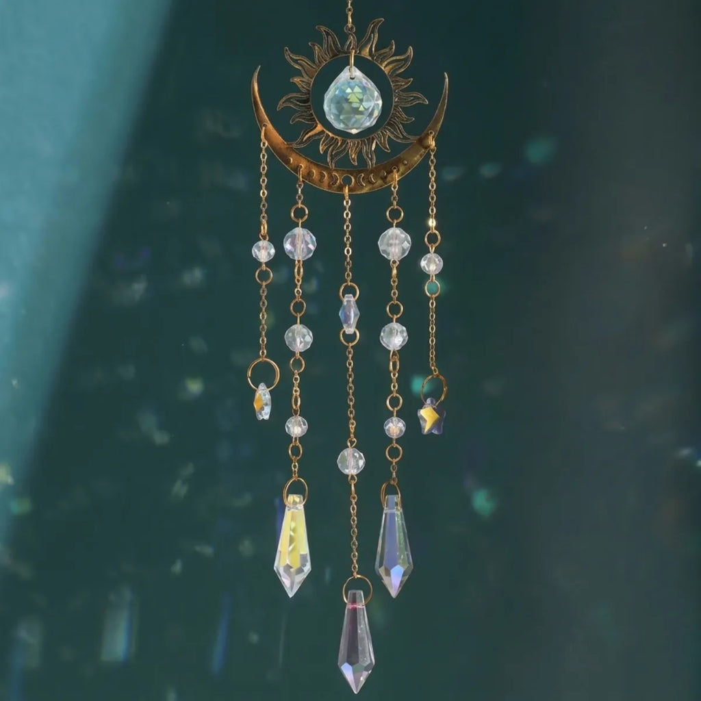 Attrape soleil lune en cristal - Tarot
