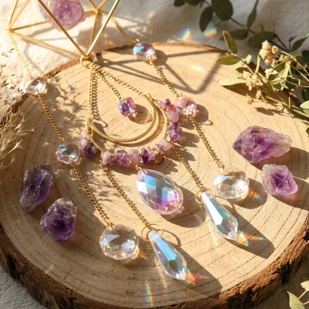 Attrape-soleil en quartz rose - Apaisement