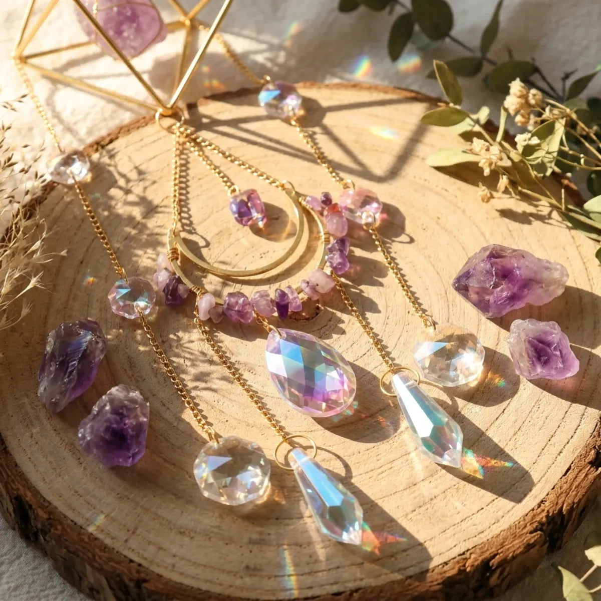 Attrape-soleil en quartz rose - Apaisement