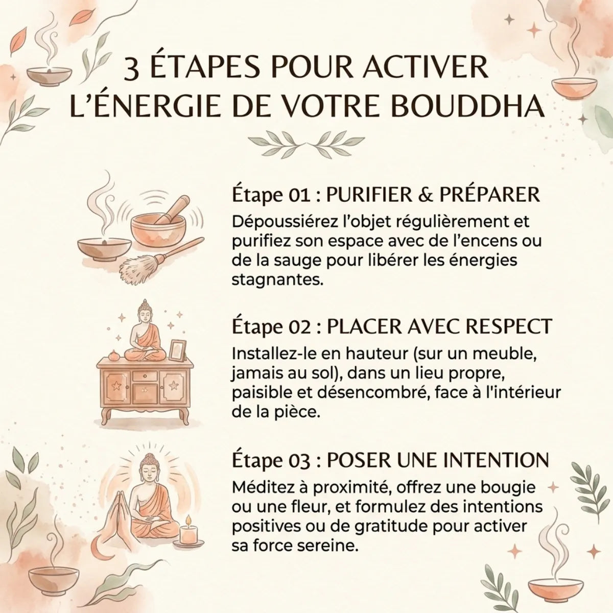 Statue Bouddha extérieur en résine - Paix & Amour