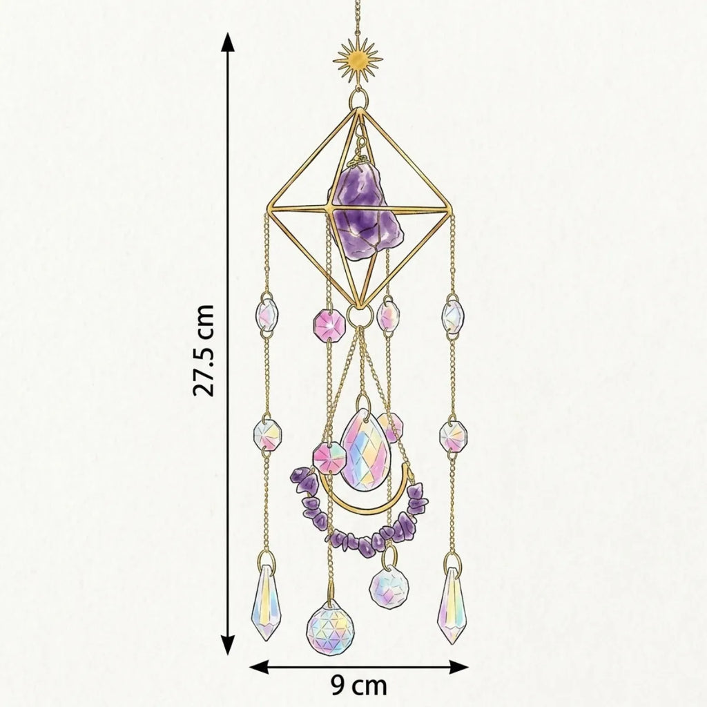 Attrape-soleil en quartz rose - Apaisement