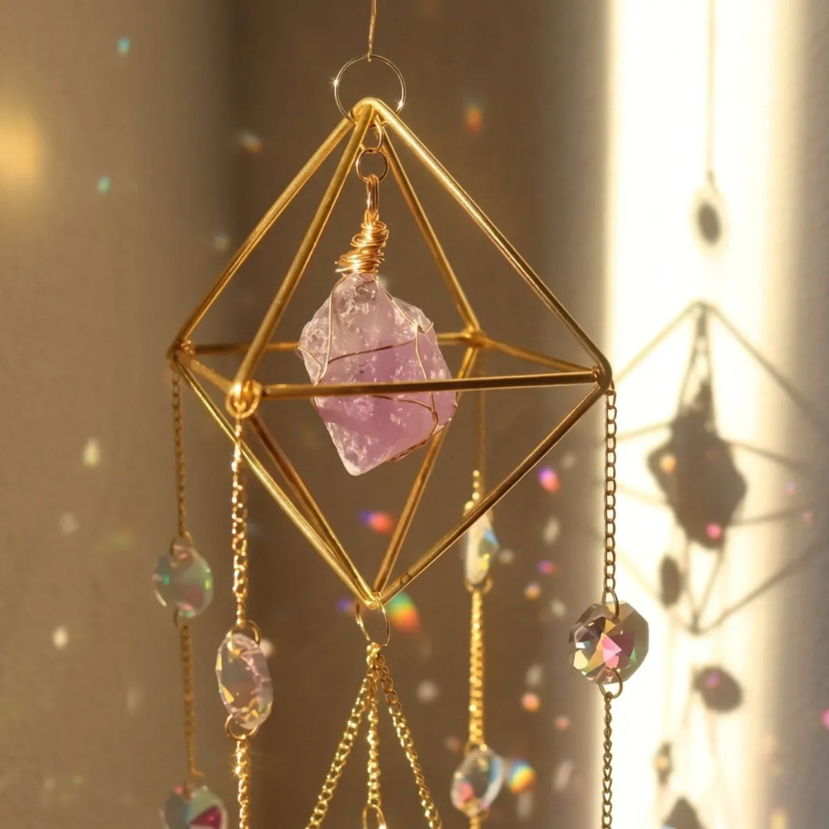 Attrape-soleil en quartz rose - Apaisement