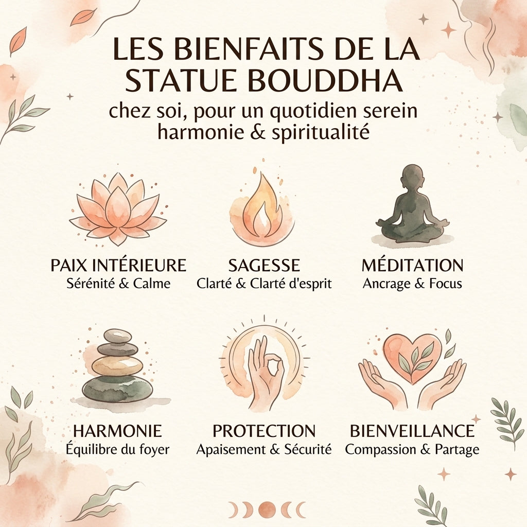 Statue Bouddha méditant en résine - Harmonie