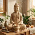 Statue Bouddha brûleur d'encens - Calme