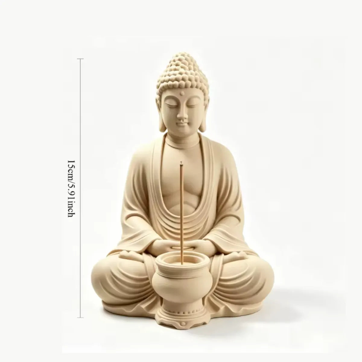 Statue Bouddha brûleur d'encens - Calme