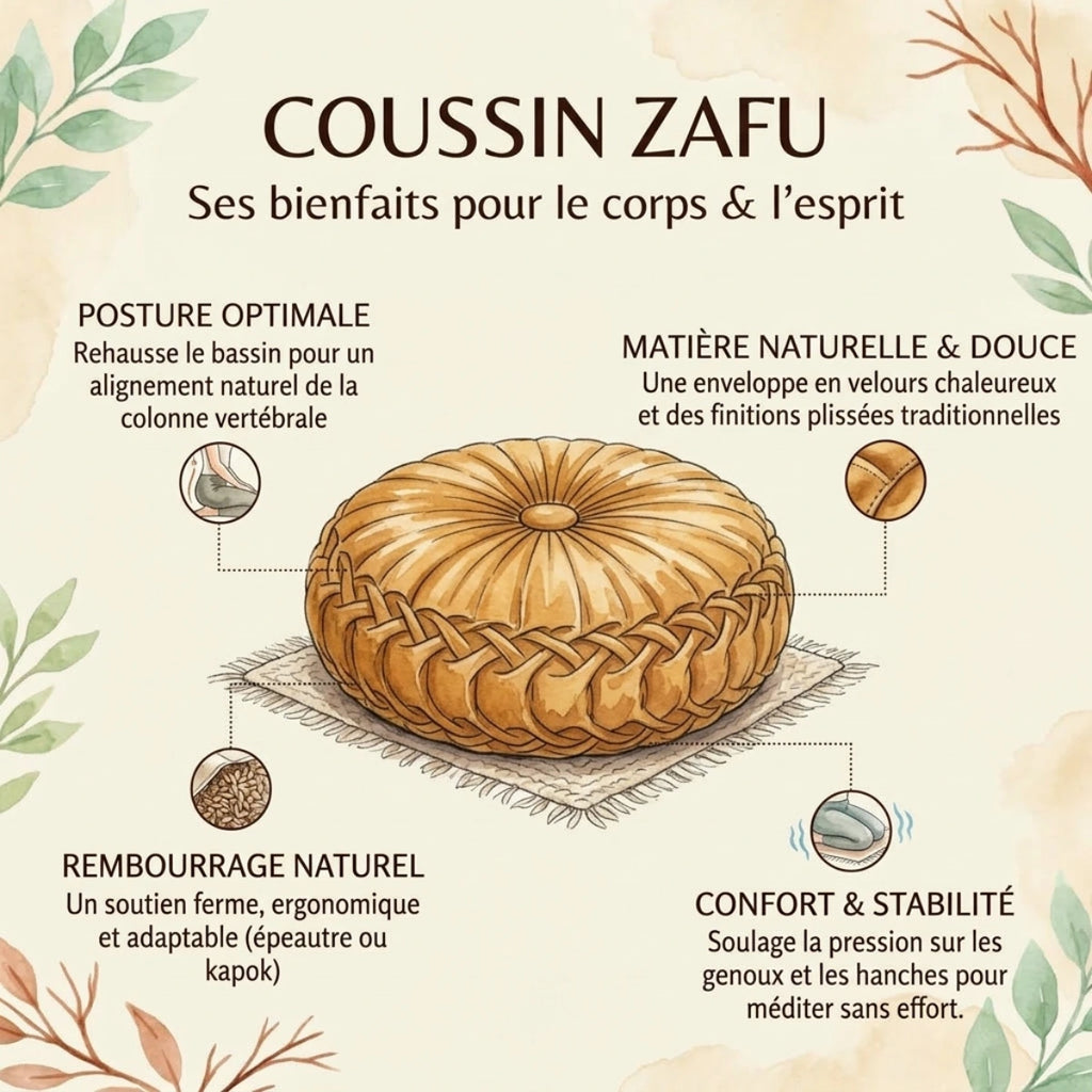 Coussin de méditation Zafu traditionnel